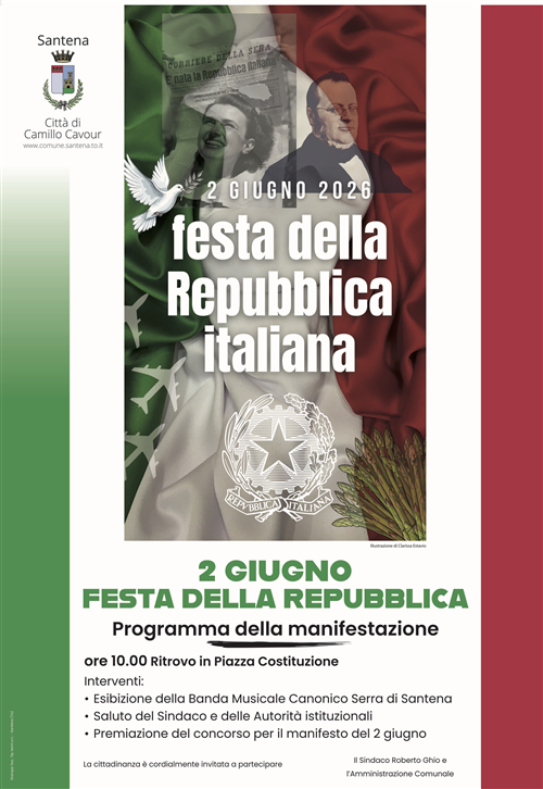 Santena celebra il 2 Giugno: Festa della Repubblica Italiana

