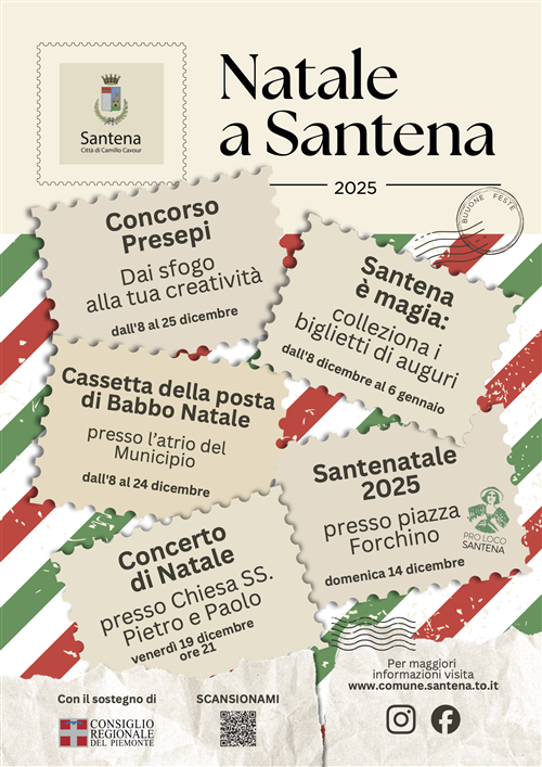 Santena presenta la campagna natalizia 2025: “Santena è magia: colleziona le cartoline di Natale!”
